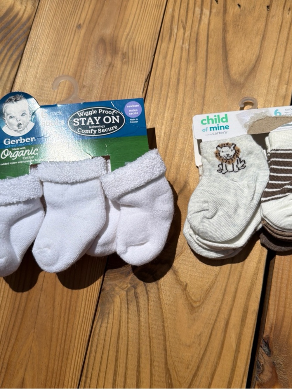 Gerber + Child of Mine Baby Socks Set - White, Cream, Brown